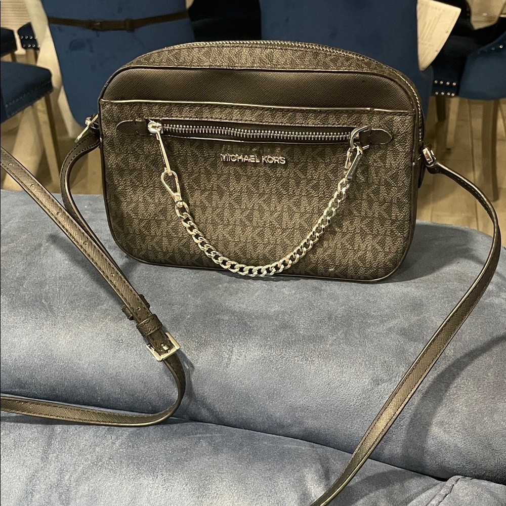 Michael Kors Black Saffiano Crossbody Bag DISCONTINUED COLOR